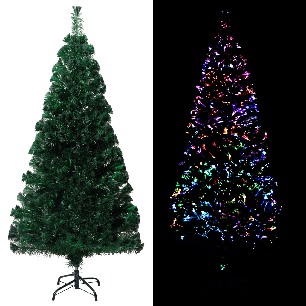 Artificial Christmas Tree with Stand Green 4 ft Fiber Optic