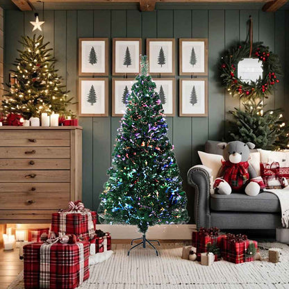 Christmas Tree Green PVC, Steel, Fiber Optic 5 ft