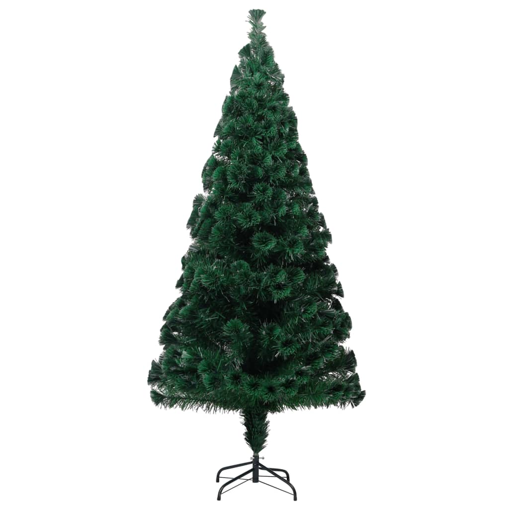 Artificial Christmas Tree with Stand Green 6 ft Fiber Optic