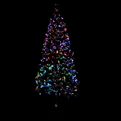 Artificial Christmas Tree with Stand Green 6 ft Fiber Optic