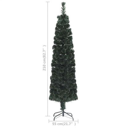Christmas Tree Black and Green Fiber optic, Steel 7 ft tall