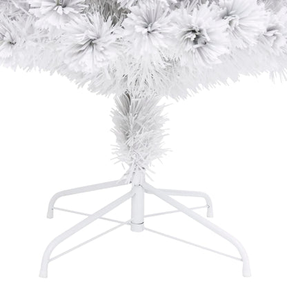 Artificial Pre-lit Christmas Tree White 6 ft Fiber Optic