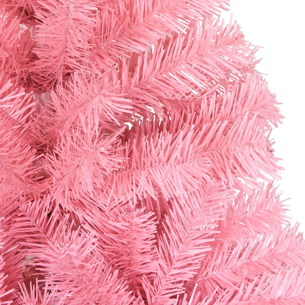 Artificial Christmas Tree with Stand Pink 8 ft PVC