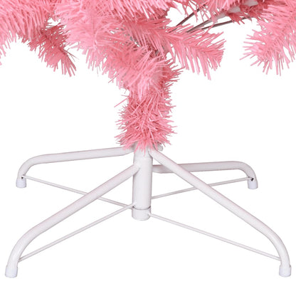 Artificial Christmas Tree with Stand Pink 8 ft PVC