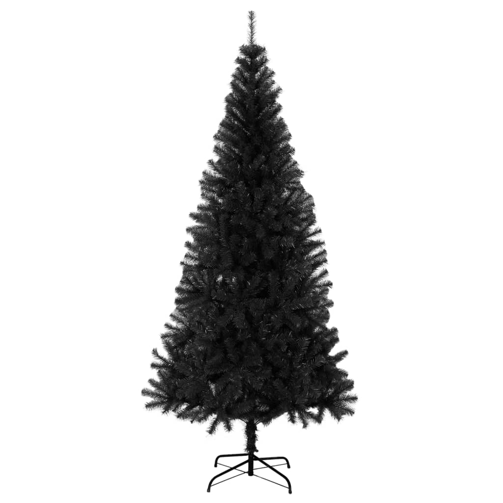 Artificial Christmas Tree with Stand Black 8 ft PVC