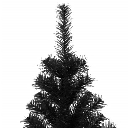 Artificial Christmas Tree with Stand Black 8 ft PVC