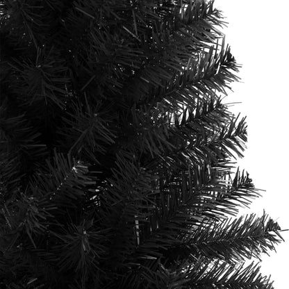 Artificial Christmas Tree with Stand Black 8 ft PVC