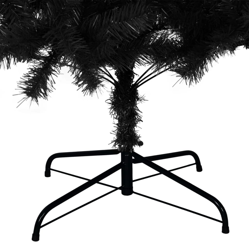 Artificial Christmas Tree with Stand Black 8 ft PVC