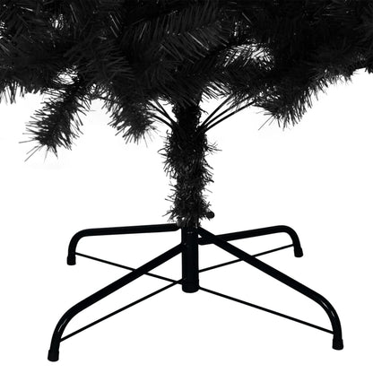 Artificial Christmas Tree with Stand Black 8 ft PVC