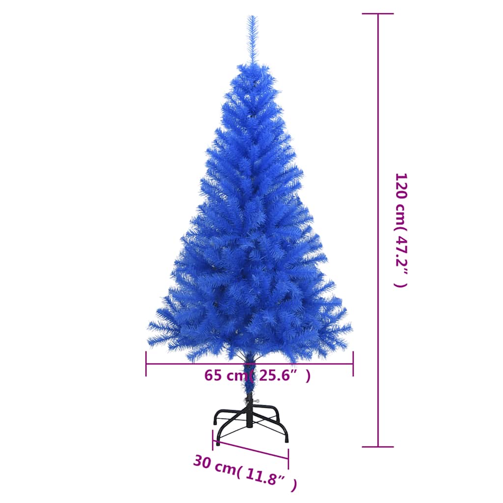 Artificial Christmas Tree with Stand Blue 4 ft PVC