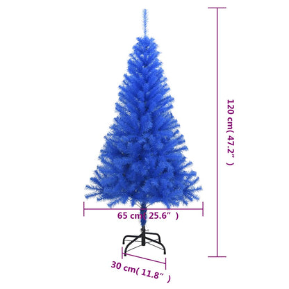 Artificial Christmas Tree with Stand Blue 4 ft PVC