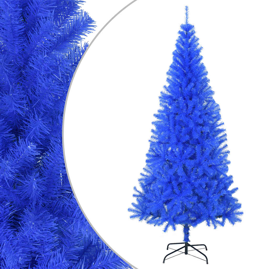 Artificial Christmas Tree with Stand Blue 8 ft PVC