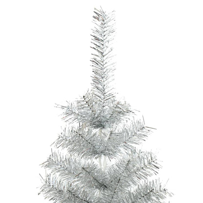 Artificial Christmas Tree with Stand Silver 4 ft PET