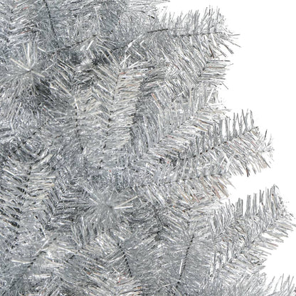 Artificial Christmas Tree with Stand Silver 4 ft PET