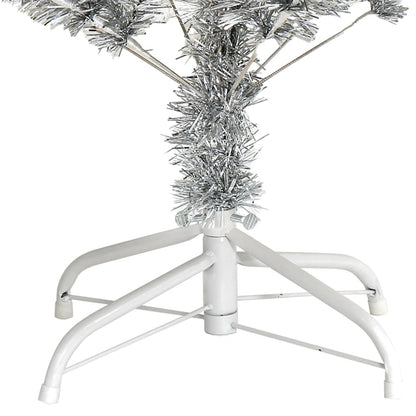Artificial Christmas Tree with Stand Silver 4 ft PET