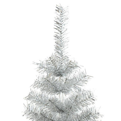 Artificial Christmas Tree with Stand Silver 8 ft PET