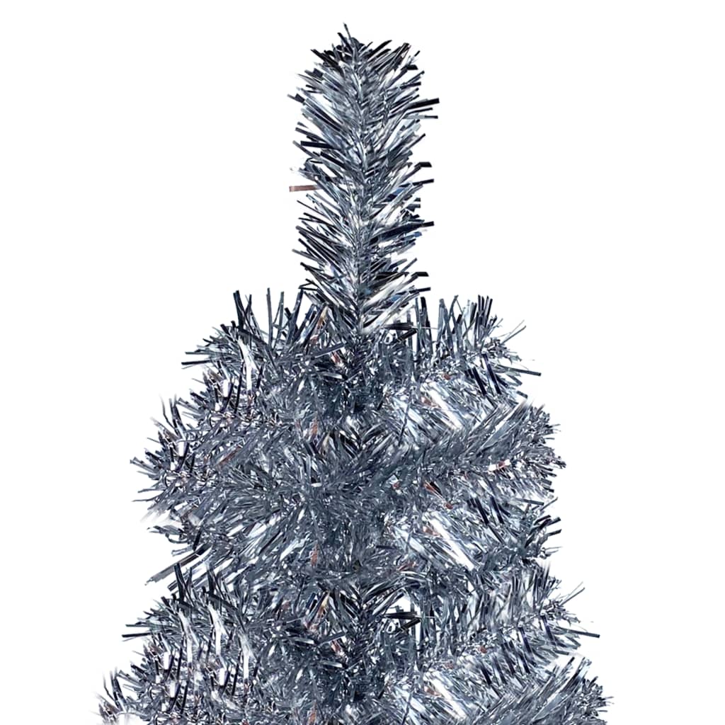 Christmas Tree Silver PVC, steel 5.9 ft Collapsible