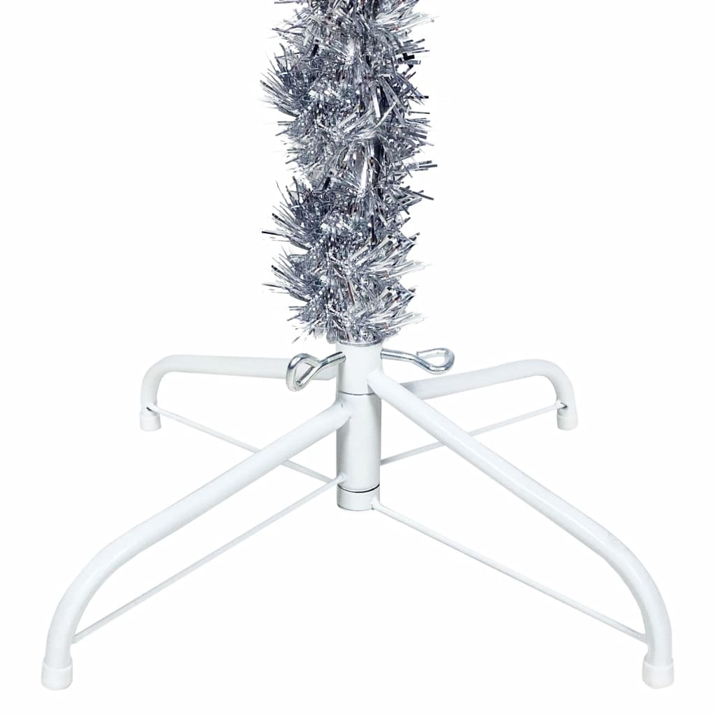 Christmas Tree Silver PVC, steel 5.9 ft Collapsible