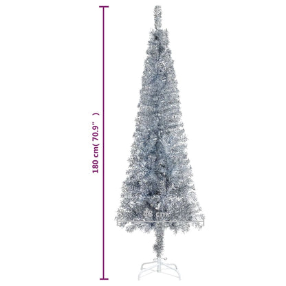 Christmas Tree Silver PVC, steel 5.9 ft Collapsible