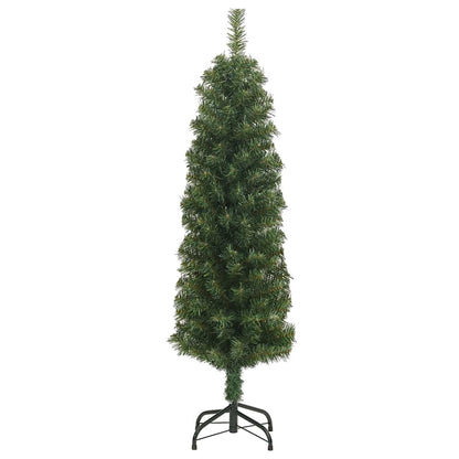 Slim Artificial Christmas Tree with Stand Green 4 ft PVC