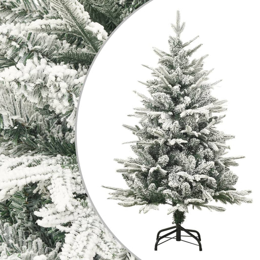 Artificial Christmas Tree Green with white flocked snow PVC Medium