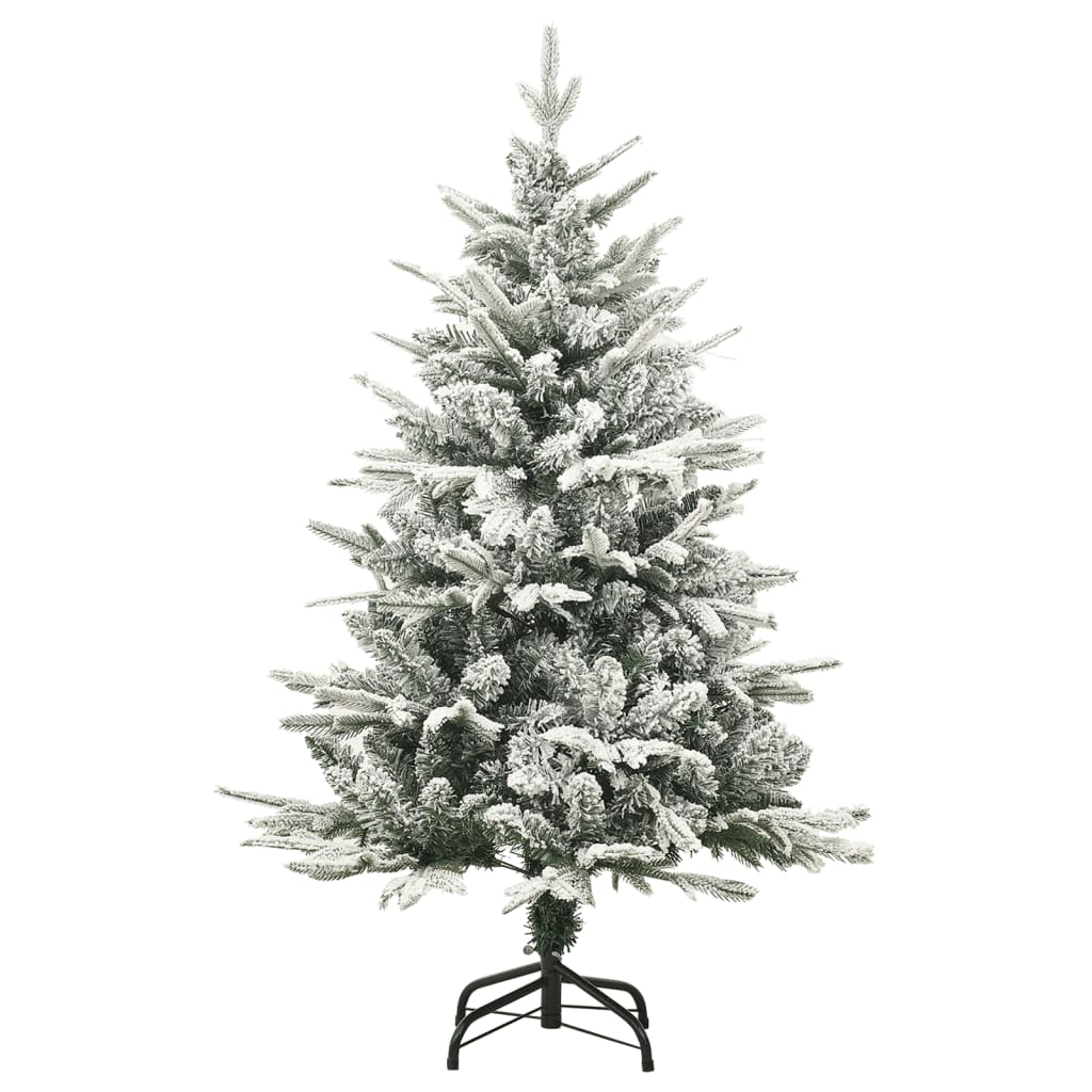 Artificial Christmas Tree Green with white flocked snow PVC Medium