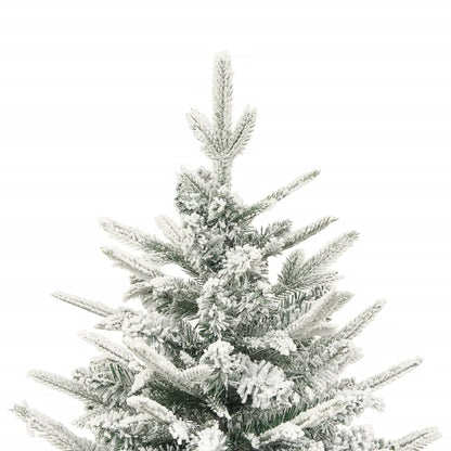 Artificial Christmas Tree Green with white flocked snow PVC Medium