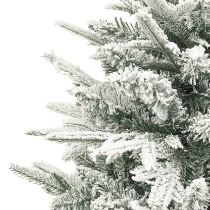 Artificial Christmas Tree Green with white flocked snow PVC Medium