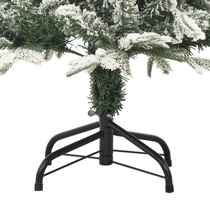 Artificial Christmas Tree Green with white flocked snow PVC Medium