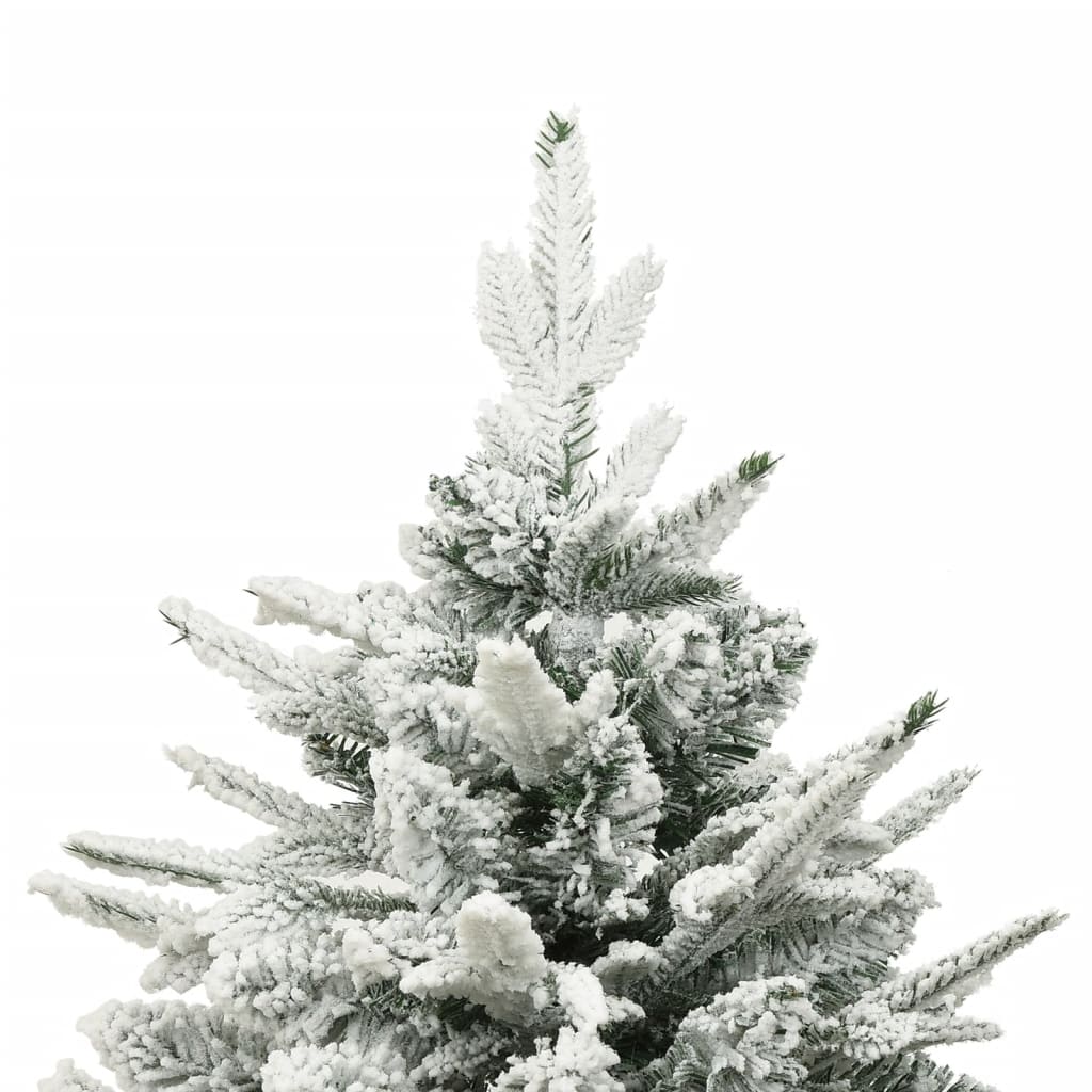 Artificial Christmas Tree Green with white flocking PVC and PE, Steel