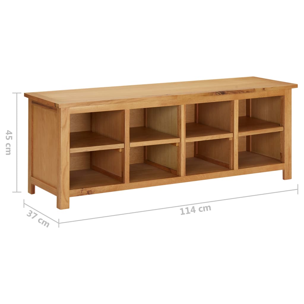 Shoe Rack 44.9x14.6x17.7" Solid Oak Wood