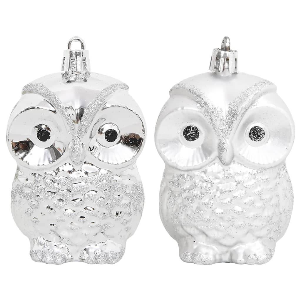 108 Piece Christmas Bauble Set Silver and White