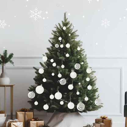 100 Piece Christmas Ball Set White