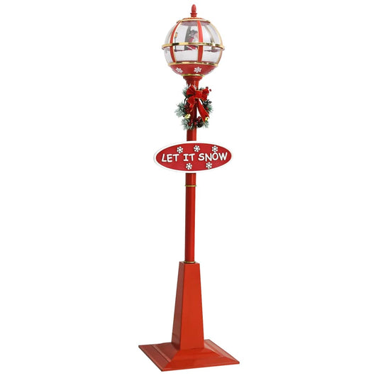 Christmas Street Lamp Red ABS, PVC Large Christmas Street Lamp