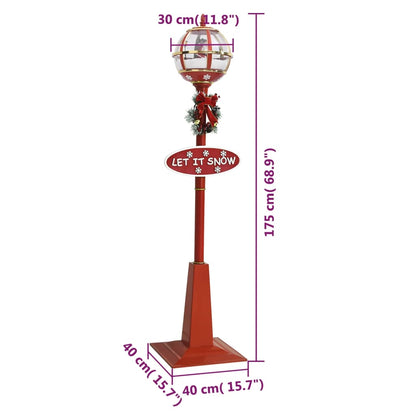Christmas Street Lamp Red ABS, PVC Large Christmas Street Lamp