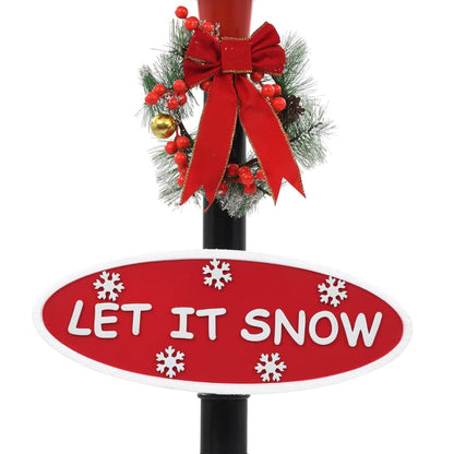 Christmas Street Lamp Red ABS, PVC Large Christmas Street Lamp