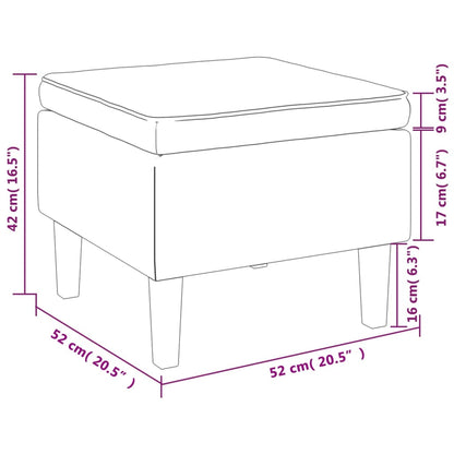 Stool Light grey Polyester fabric with rubber wood legs Compact