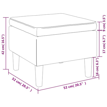 Stool Cream Polyester fabric, rubber wood Compact Durable Stool