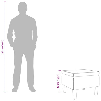 Stool Cream Polyester fabric, rubber wood Compact Durable Stool