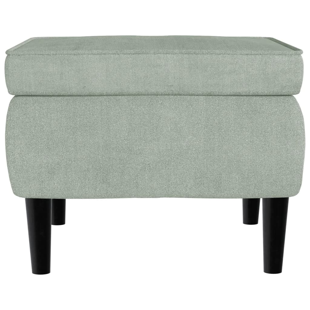 Stool Light Grey Velvet (100% polyester), rubber wood Compact