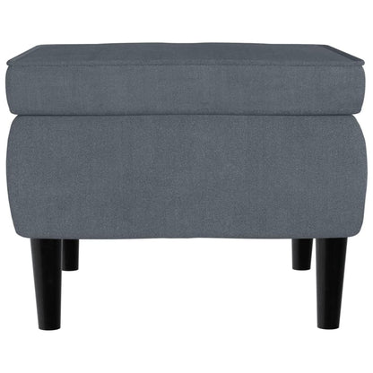Stool Dark Grey Velvet (100% polyester), Rubberwood, Foam Compact