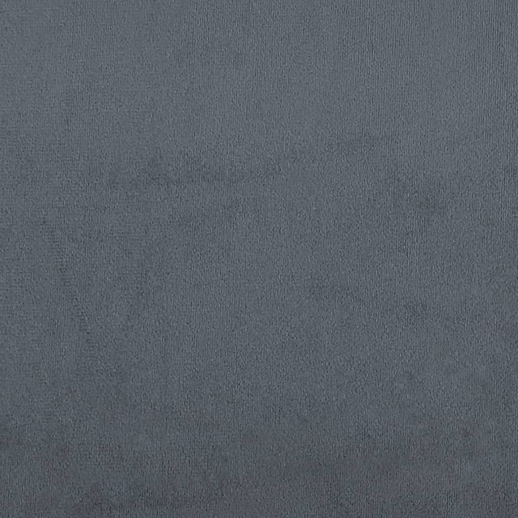 Stool Dark Grey Velvet (100% polyester), Rubberwood, Foam Compact