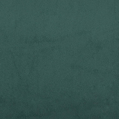 Stool Dark Green Velvet (100% polyester), Rubber Wood Compact