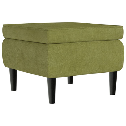 Stool Light Green Velvet (100% polyester), rubber wood Compact