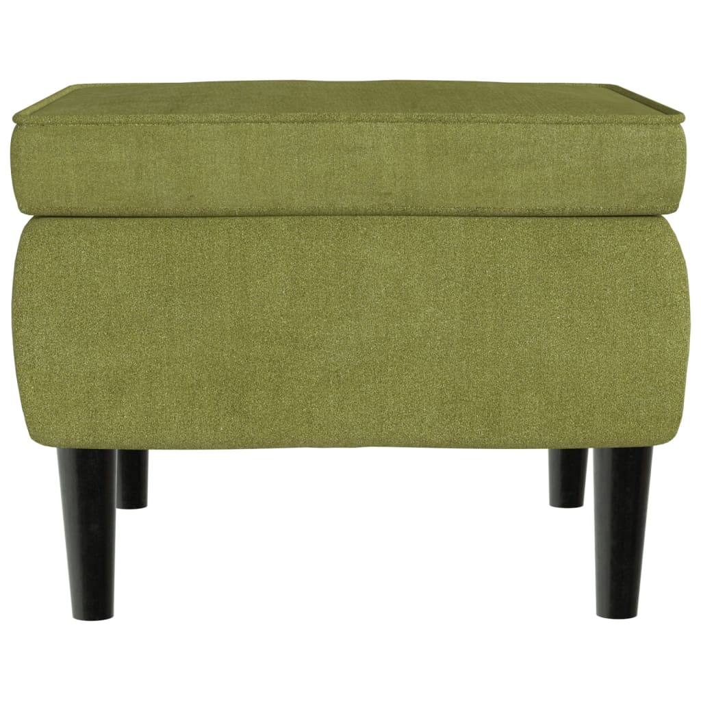 Stool Light Green Velvet (100% polyester), rubber wood Compact