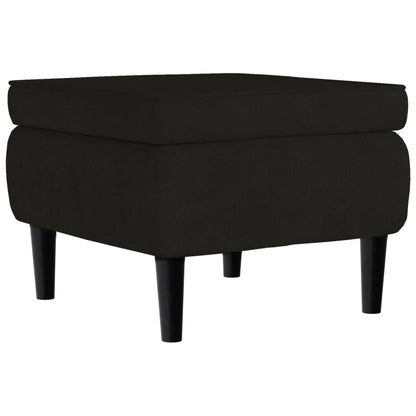 Stool Black Velvet, Rubber Wood Simple Stool Square Modern