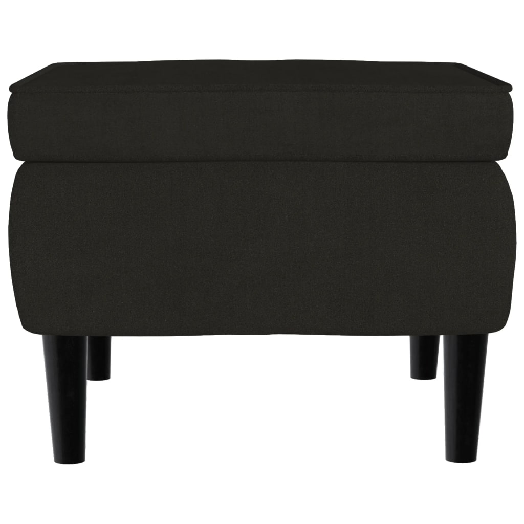 Stool Black Velvet, Rubber Wood Simple Stool Square Modern