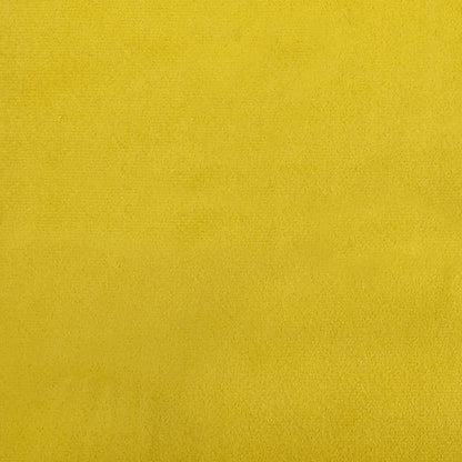 Stool Yellow Velvet (100% polyester), Rubber wood Compact