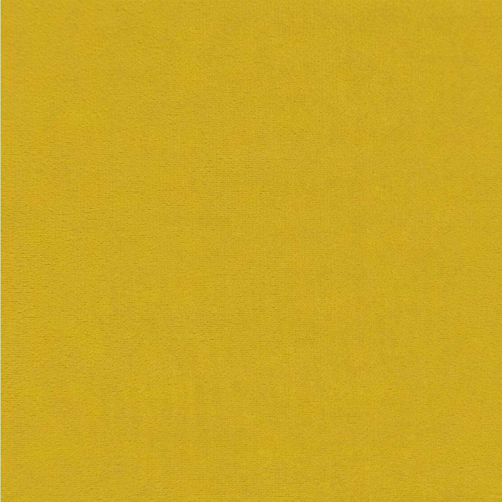 Stool Yellow Velvet (100% polyester), Rubber wood Compact