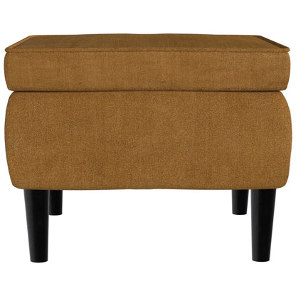 Stool Brown Velvet (100% polyester), rubber wood Compact Footrest